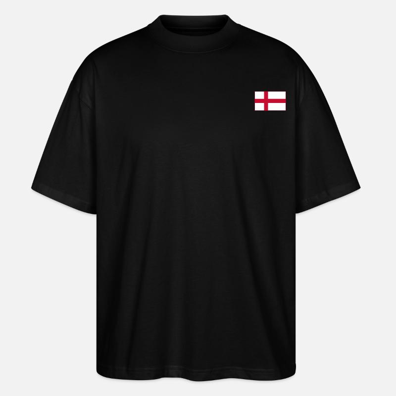 England Flagge - Stanley/Stella Oversized Unisex Bio T-Shirt Blaster 2.0 - Schwarz
