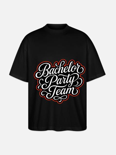 Bachelor Party Team - Stanley/Stella Oversized Unisex Organic T-shirt Blaster 2.0 - black