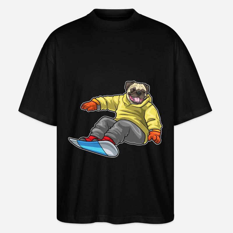 Carlin Snowboarder Snowboard - T-shirt bio Blaster 2.0 coupe oversize Stanley/Stella Unisexe - noir