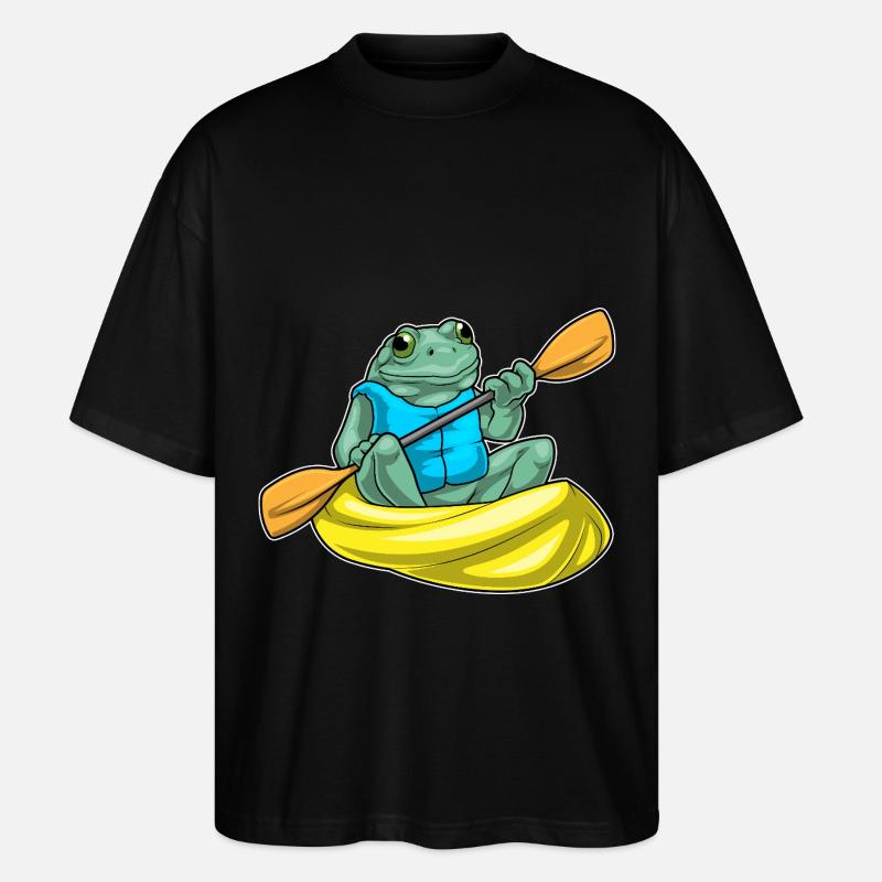 Frosch Kayak Paddel - Stanley/Stella Oversized Unisex Bio T-Shirt Blaster 2.0 - Schwarz