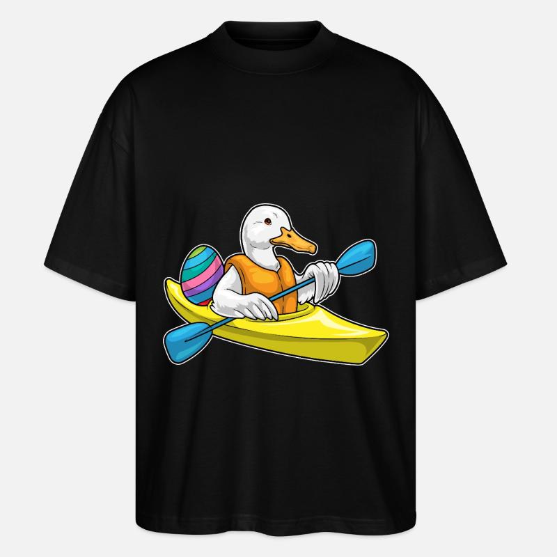 Duck Easter Kayak - Stanley/Stella Oversized Unisex Organic T-shirt Blaster 2.0 - black