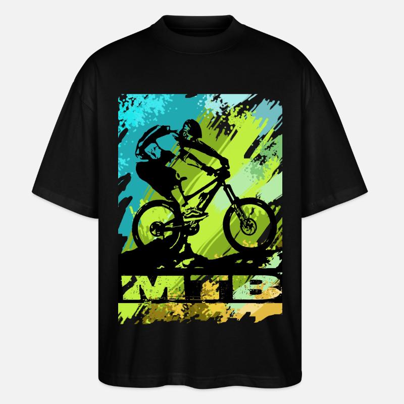 MTB Bike - Stanley/Stella Oversized Unisex Bio T-Shirt Blaster 2.0 - Schwarz