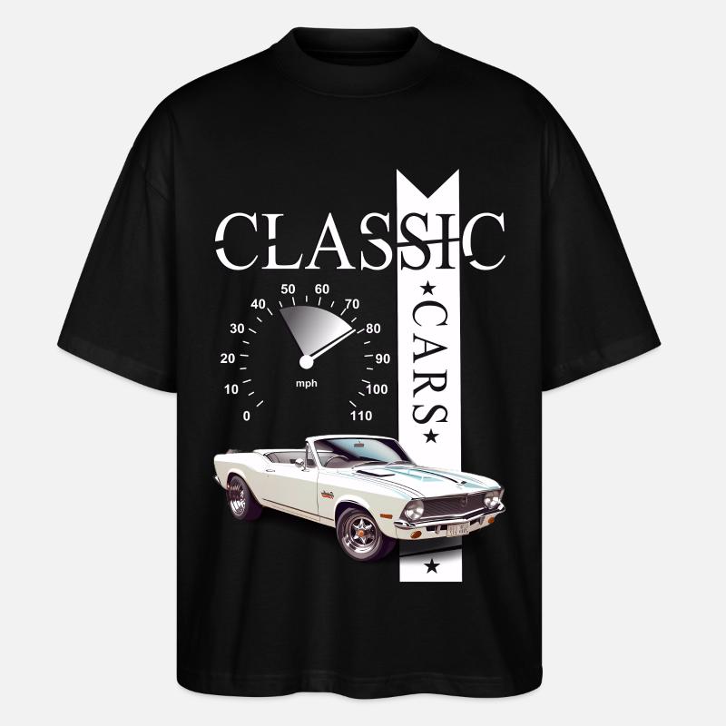 Classic Car - Stanley/Stella Oversized Unisex Bio T-Shirt Blaster 2.0 - Schwarz
