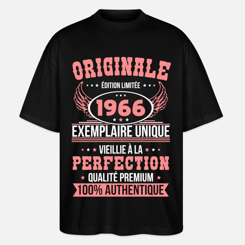 1966 – Einzigartiges Beispiel – Premiumqualität - Stanley/Stella Oversized Unisex Bio T-Shirt Blaster 2.0 - Schwarz