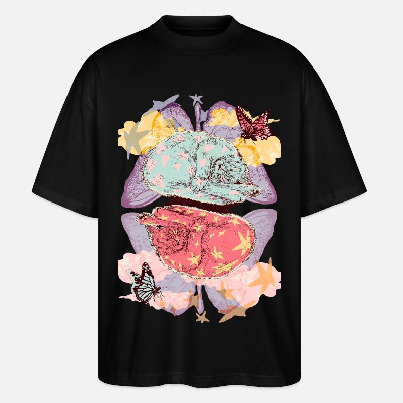 KITTY TRÄUMT - Stanley/Stella Oversized Unisex Bio T-Shirt Blaster 2.0 - Schwarz