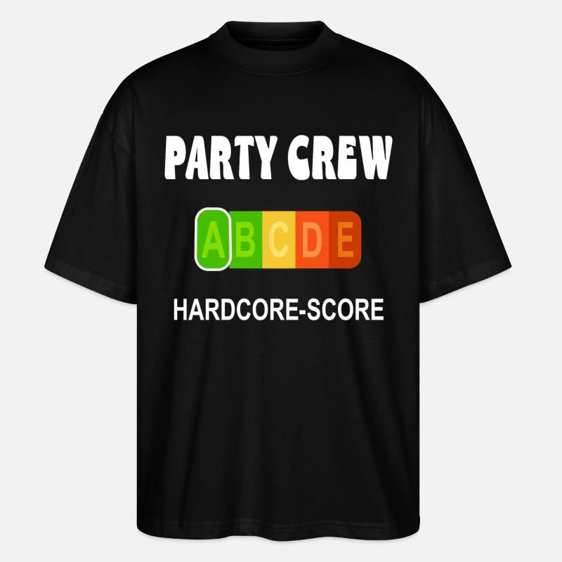 Party Crew - Stanley/Stella Oversized Unisex Bio T-Shirt Blaster 2.0 - Schwarz