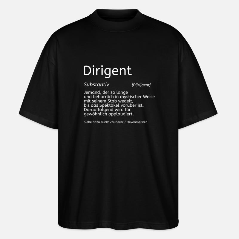Dirigent Wörterbuch - Stanley/Stella Oversized Unisex Bio T-Shirt Blaster 2.0 - Schwarz