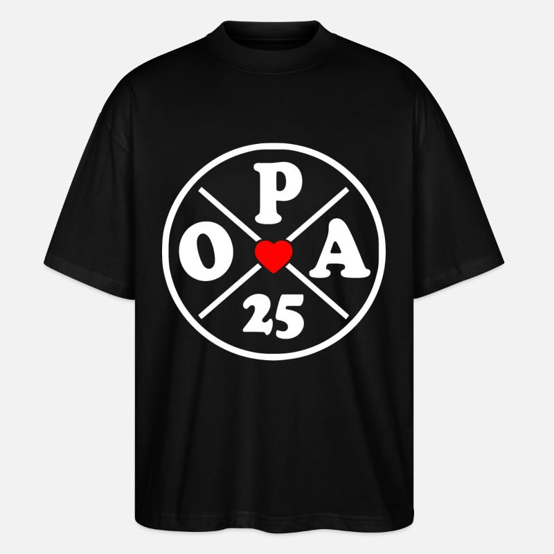 Opa 2025 - Stanley/Stella Oversized Unisex Bio T-Shirt Blaster 2.0 - Schwarz