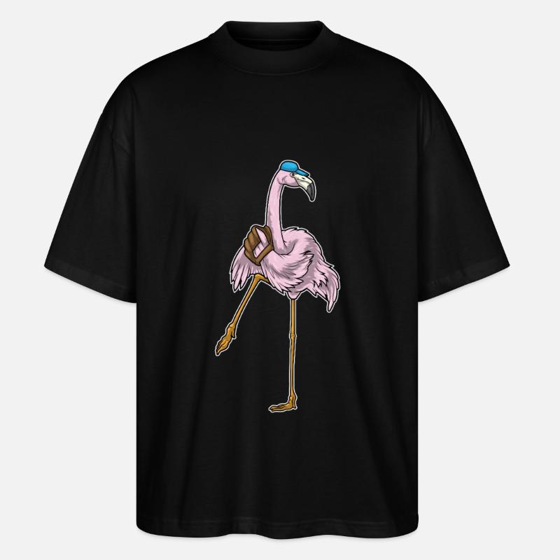 Flamingo Baseball Baseball Glove - Stanley/Stella Oversized Unisex Organic T-shirt Blaster 2.0 - black
