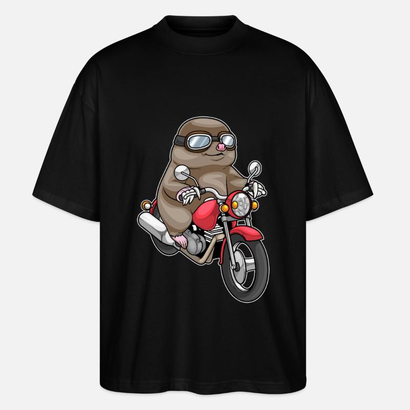 Moto taupe - T-shirt bio Blaster 2.0 coupe oversize Stanley/Stella Unisexe - noir