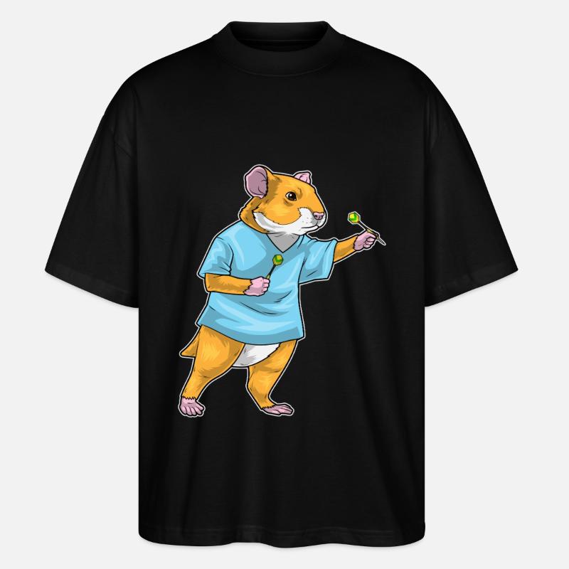 Fléchette de hamster Dartpfeil - T-shirt bio Blaster 2.0 coupe oversize Stanley/Stella Unisexe - noir