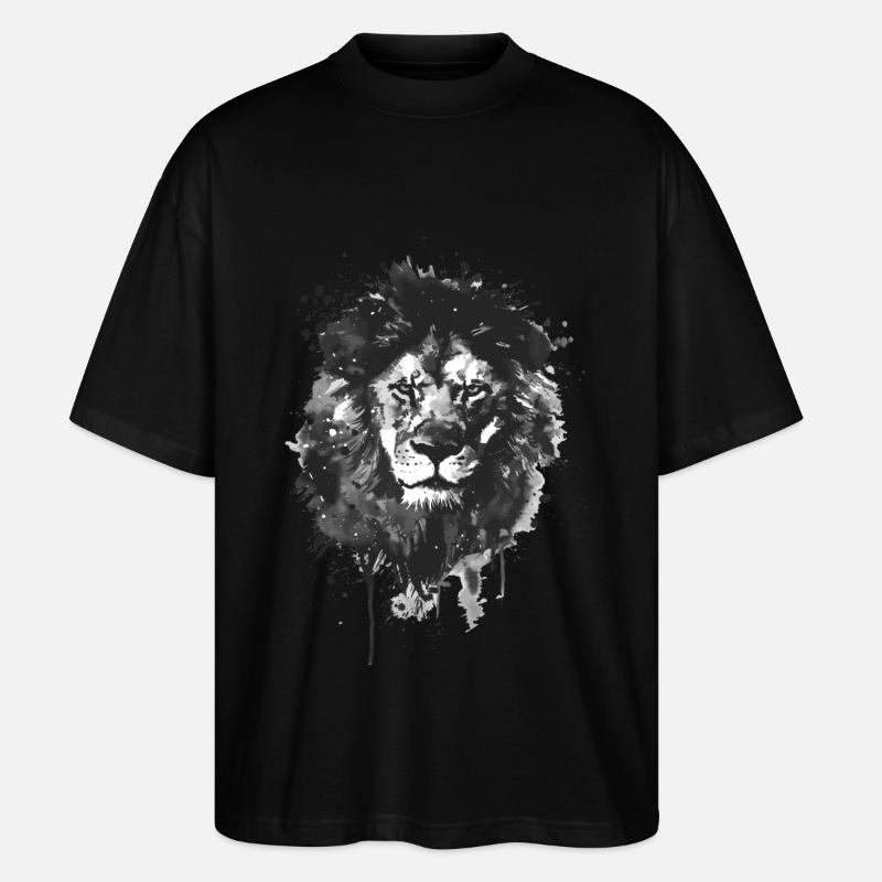 Löwe - Stanley/Stella Oversized Unisex Bio T-Shirt Blaster 2.0 - Schwarz