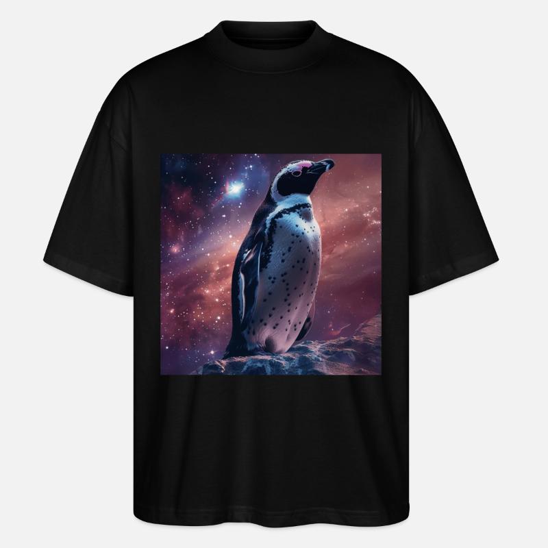 Pinguin - Stanley/Stella Oversized Unisex Bio T-Shirt Blaster 2.0 - Schwarz