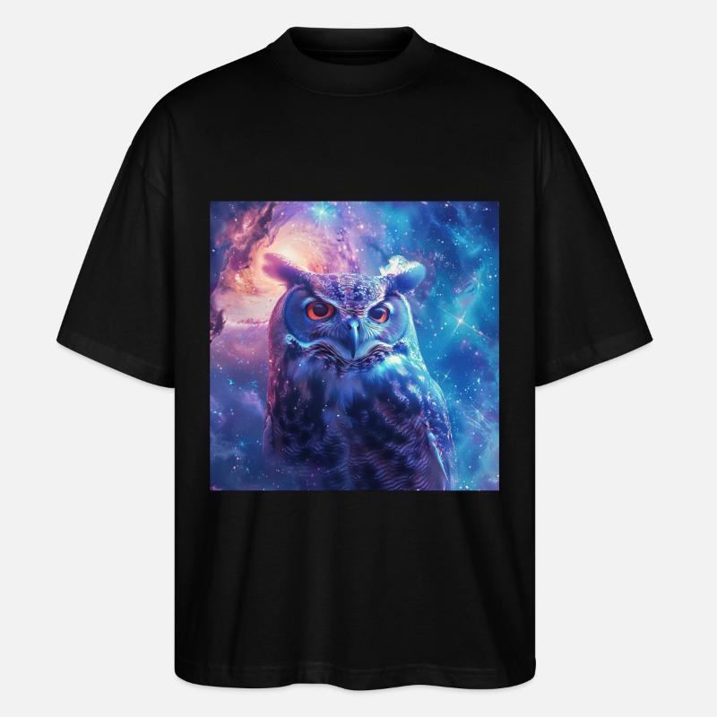 Eule - Stanley/Stella Oversized Unisex Bio T-Shirt Blaster 2.0 - Schwarz