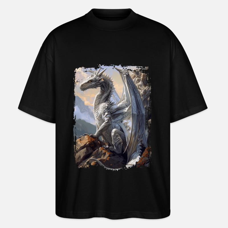 Drachen - Stanley/Stella Oversized Unisex Bio T-Shirt Blaster 2.0 - Schwarz