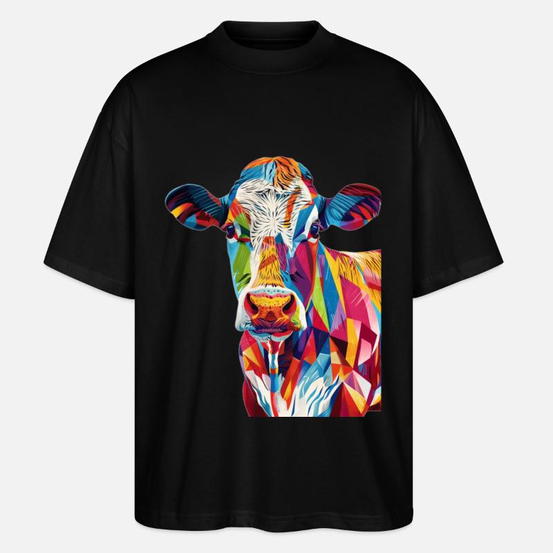 Kuh - Stanley/Stella Oversized Unisex Bio T-Shirt Blaster 2.0 - Schwarz