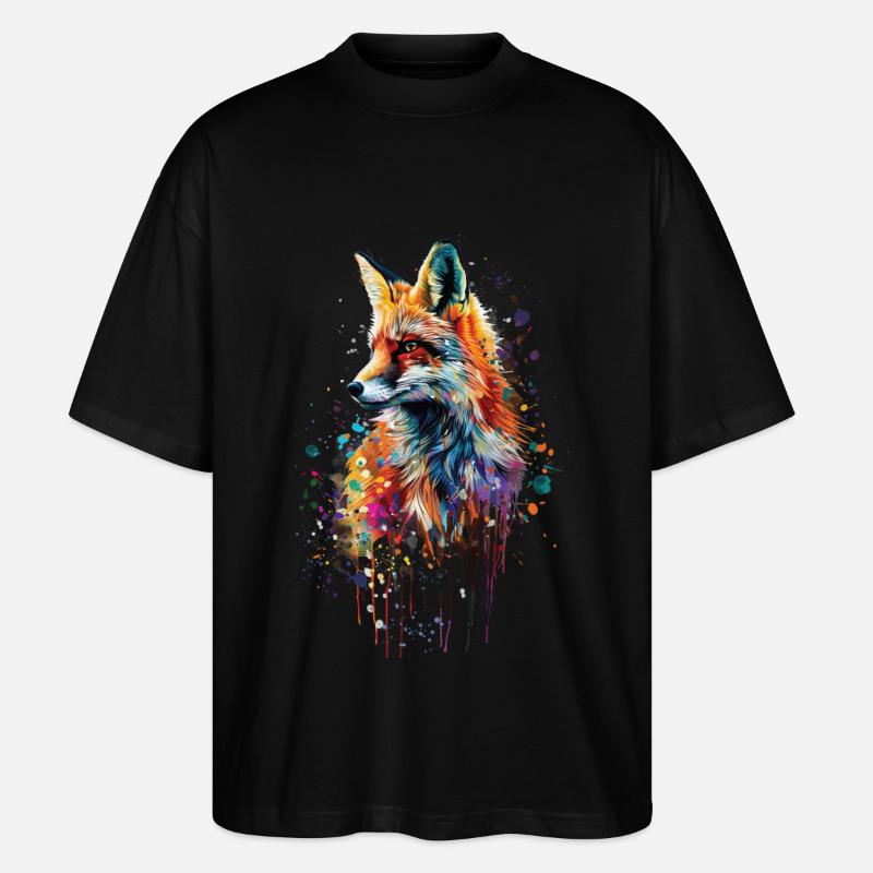 Fuchs - Stanley/Stella Oversized Unisex Bio T-Shirt Blaster 2.0 - Schwarz