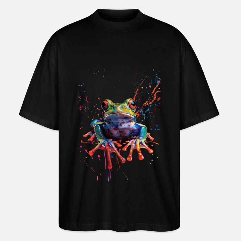 Frosch - Stanley/Stella Oversized Unisex Bio T-Shirt Blaster 2.0 - Schwarz