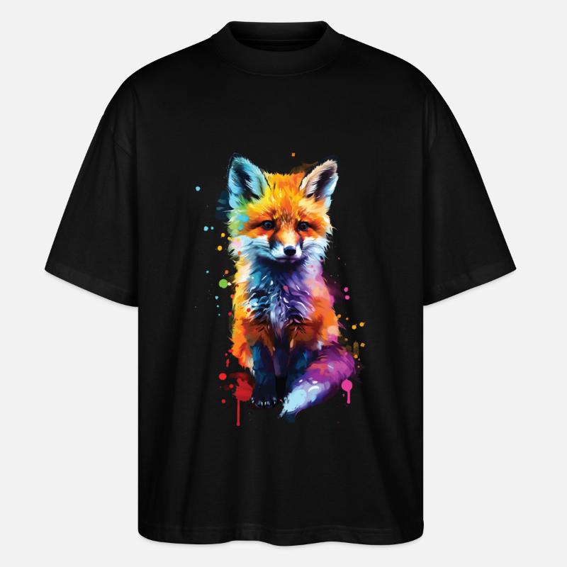 Fuchs - Stanley/Stella Oversized Unisex Bio T-Shirt Blaster 2.0 - Schwarz