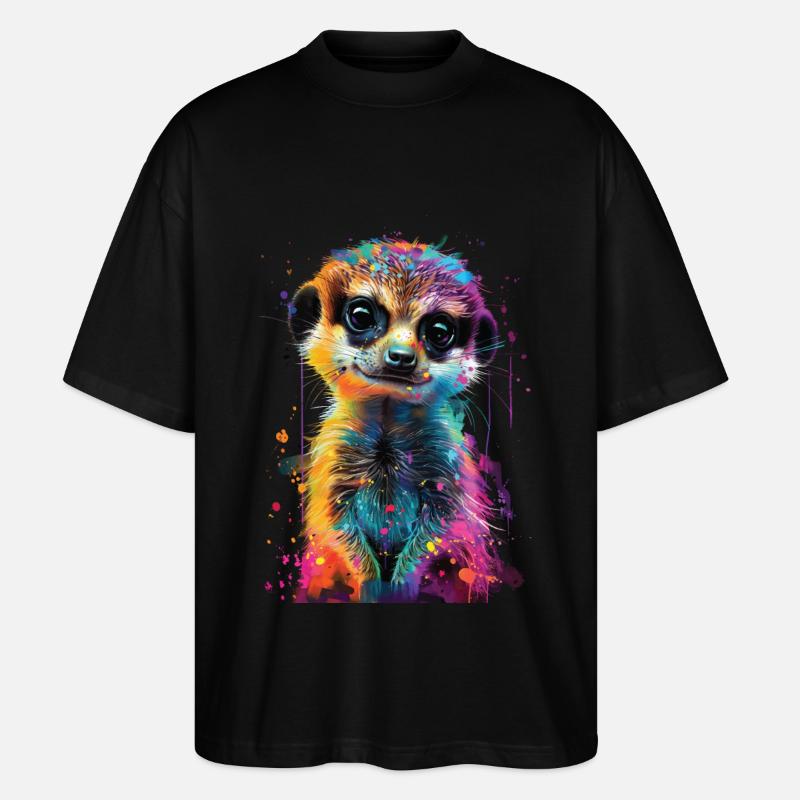 Erdmännchen - Stanley/Stella Oversized Unisex Bio T-Shirt Blaster 2.0 - Schwarz