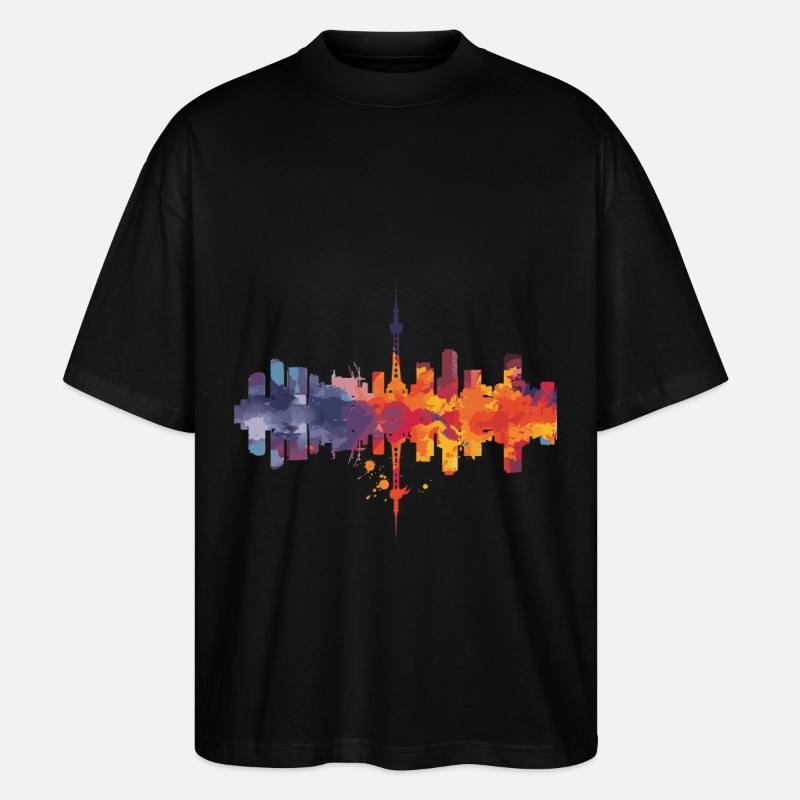 Sagamihara - Stanley/Stella Oversized Unisex Bio T-Shirt Blaster 2.0 - Schwarz