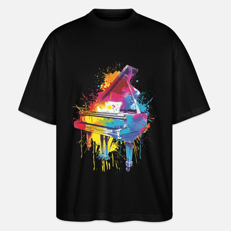 Klavier - Stanley/Stella Oversized Unisex Bio T-Shirt Blaster 2.0 - Schwarz