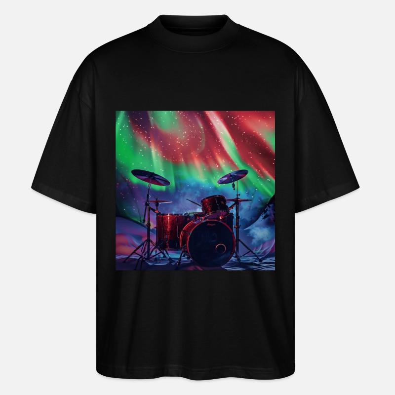 Schlagzeug - Stanley/Stella Oversized Unisex Bio T-Shirt Blaster 2.0 - Schwarz