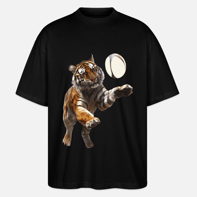 Tiger - Stanley/Stella Oversized Unisex Bio T-Shirt Blaster 2.0 - Schwarz