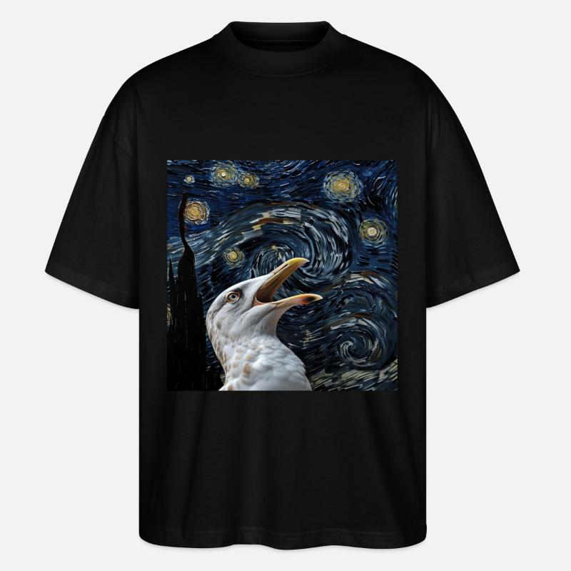 Möwe - Stanley/Stella Oversized Unisex Bio T-Shirt Blaster 2.0 - Schwarz