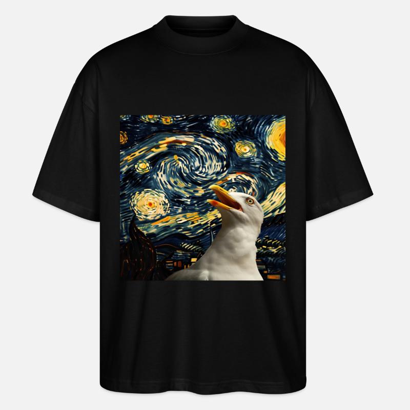 Möwe - Stanley/Stella Oversized Unisex Bio T-Shirt Blaster 2.0 - Schwarz