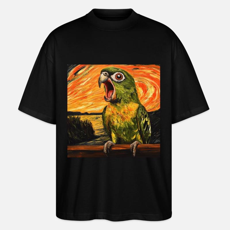 Sittiche - Stanley/Stella Oversized Unisex Bio T-Shirt Blaster 2.0 - Schwarz