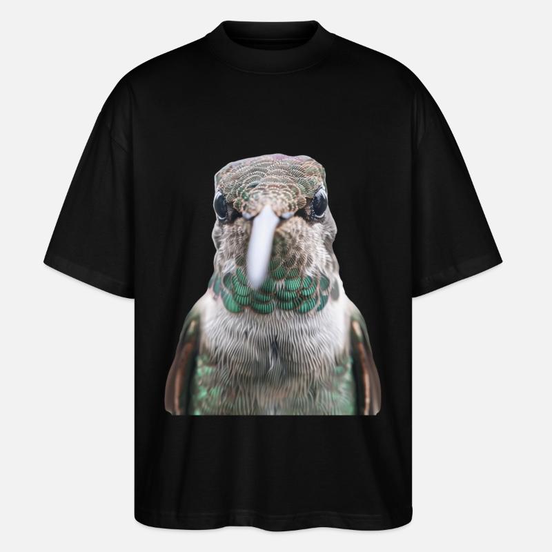 Kolibri - Stanley/Stella Oversized Unisex Bio T-Shirt Blaster 2.0 - Schwarz