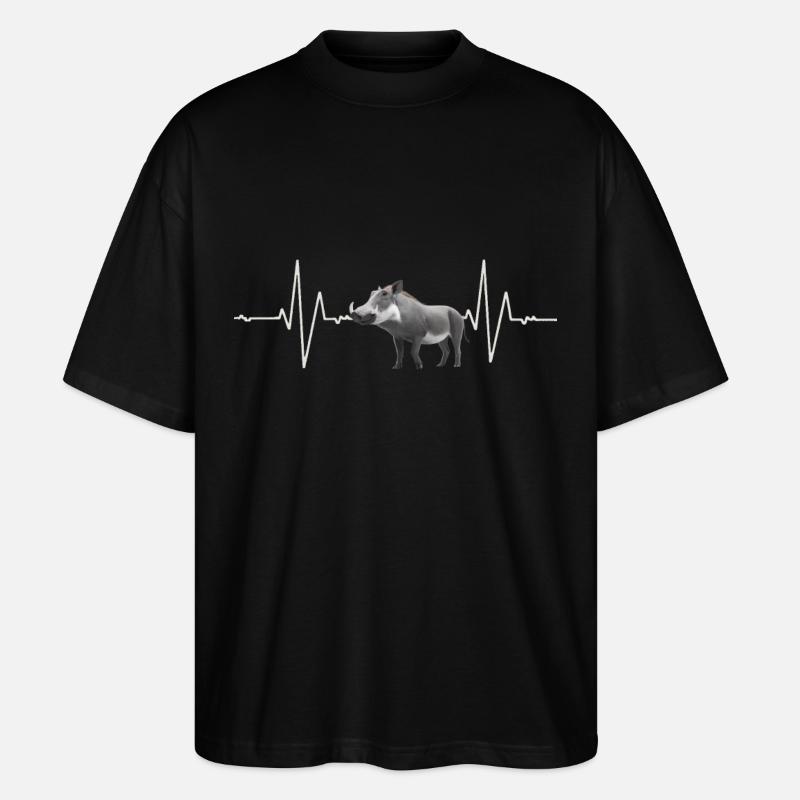 Warzenschwein - Stanley/Stella Oversized Unisex Bio T-Shirt Blaster 2.0 - Schwarz
