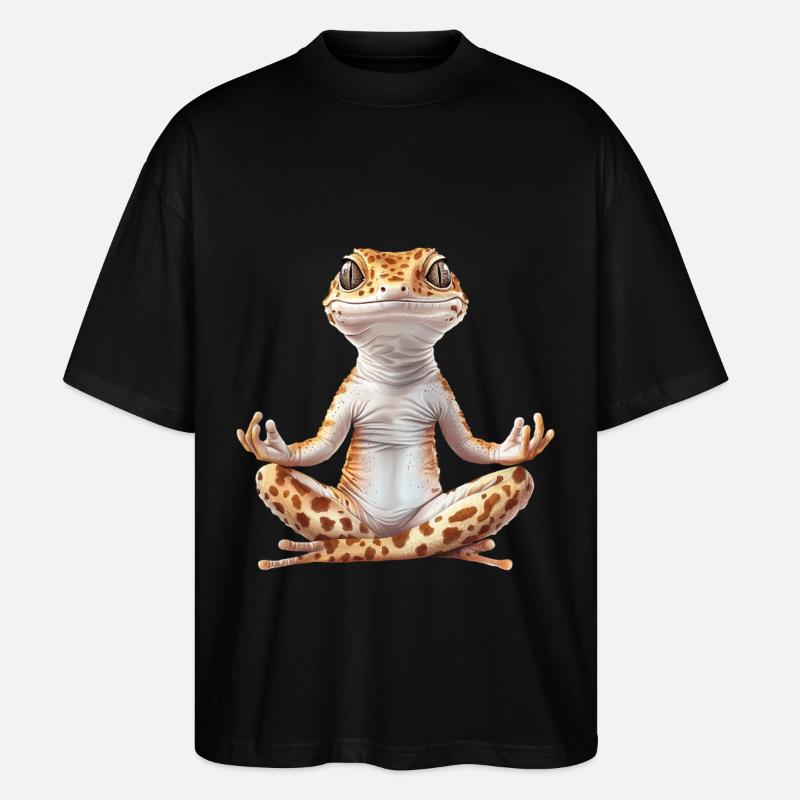 Leopardgecko - Stanley/Stella Oversized Unisex Bio T-Shirt Blaster 2.0 - Schwarz