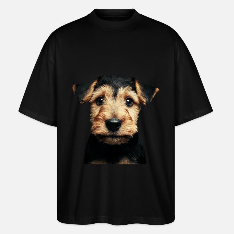 Airedale Terrier - Stanley/Stella Oversized Unisex Bio T-Shirt Blaster 2.0 - Schwarz