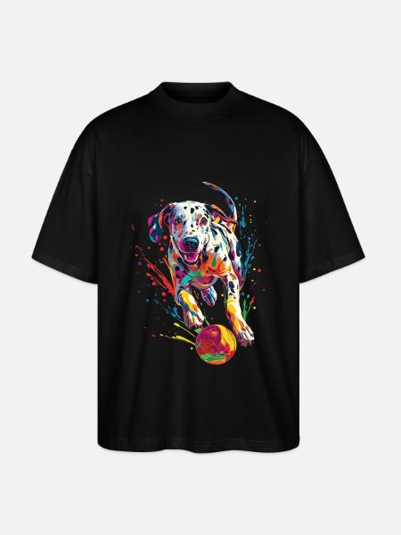 Dalmatiner - Stanley/Stella Oversized Unisex Bio T-Shirt Blaster 2.0 - Schwarz