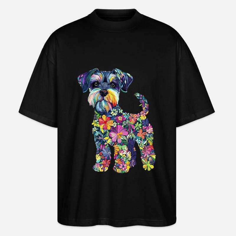 Zwergschnauzer - Stanley/Stella Oversized Unisex Bio T-Shirt Blaster 2.0 - Schwarz