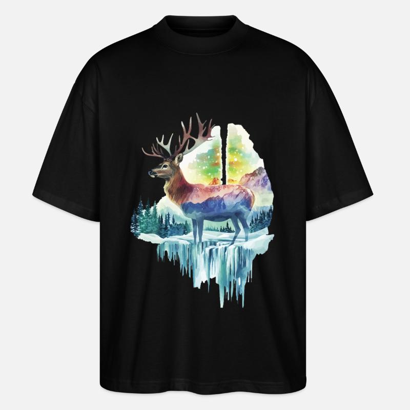 Reh - Stanley/Stella Oversized Unisex Bio T-Shirt Blaster 2.0 - Schwarz
