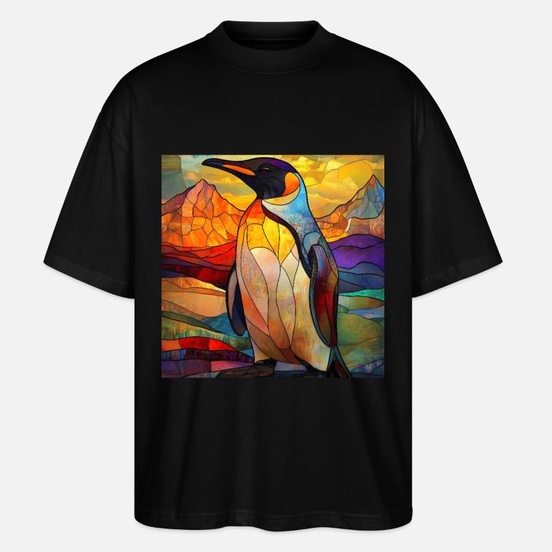 Pinguin - Stanley/Stella Oversized Unisex Bio T-Shirt Blaster 2.0 - Schwarz