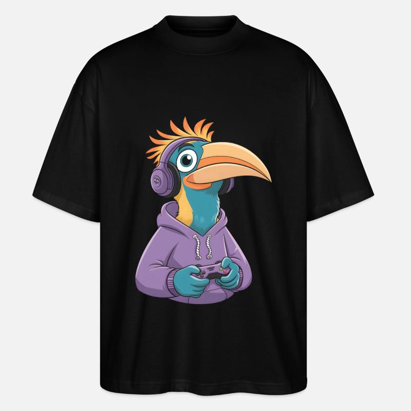 Nashornvogel - Stanley/Stella Oversized Unisex Bio T-Shirt Blaster 2.0 - Schwarz