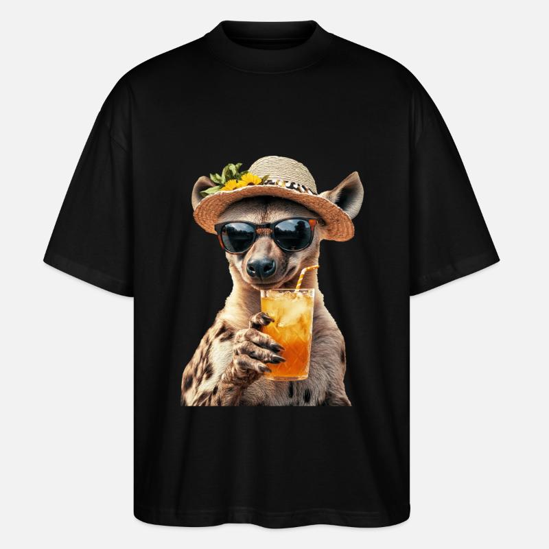 Hyäne - Stanley/Stella Oversized Unisex Bio T-Shirt Blaster 2.0 - Schwarz