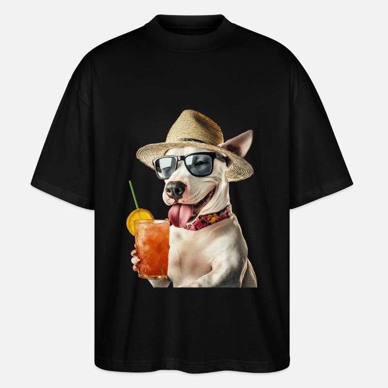 Bull Pitbull Terrier - Stanley/Stella Oversized Unisex Bio T-Shirt Blaster 2.0 - Schwarz