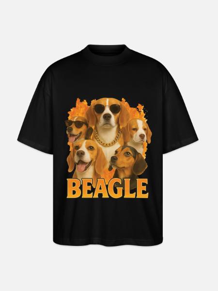 Beagle - Stanley/Stella Oversized Unisex Bio T-Shirt Blaster 2.0 - Schwarz