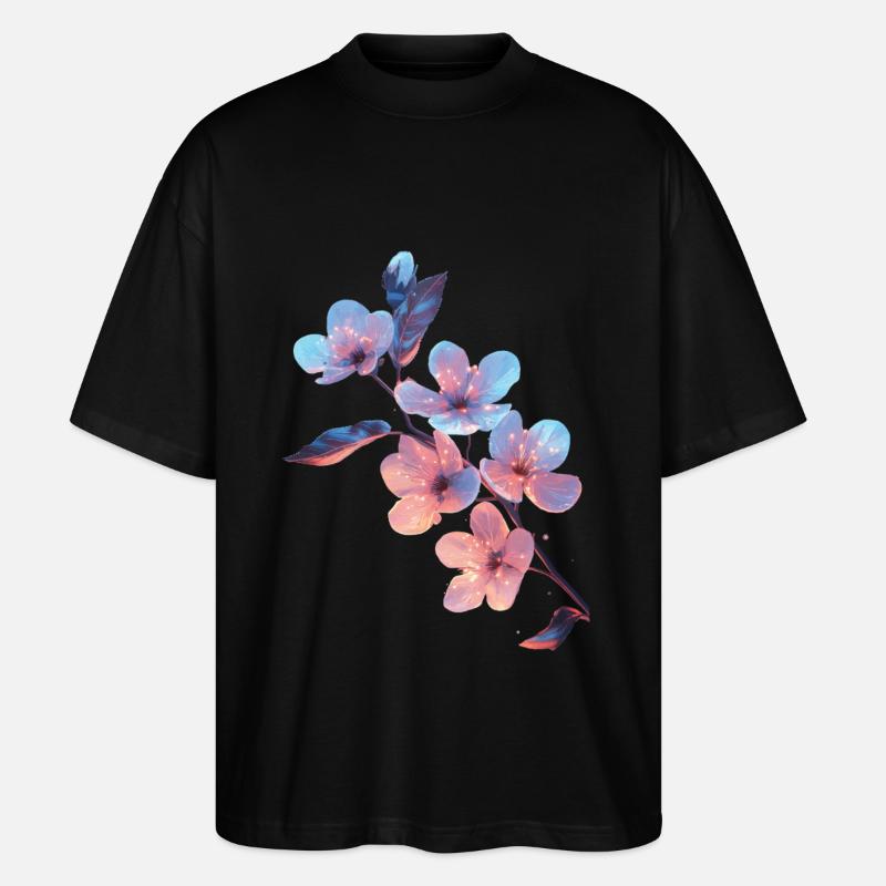 Pfirsichblüten - Stanley/Stella Oversized Unisex Bio T-Shirt Blaster 2.0 - Schwarz