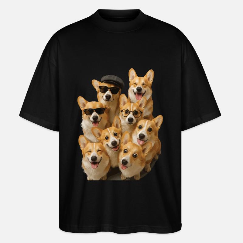 Corgi - Stanley/Stella Oversized Unisex Bio T-Shirt Blaster 2.0 - Schwarz