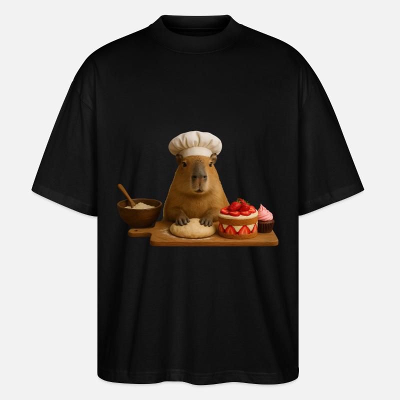 Cuisson du capybara - T-shirt bio Blaster 2.0 coupe oversize Stanley/Stella Unisexe - noir