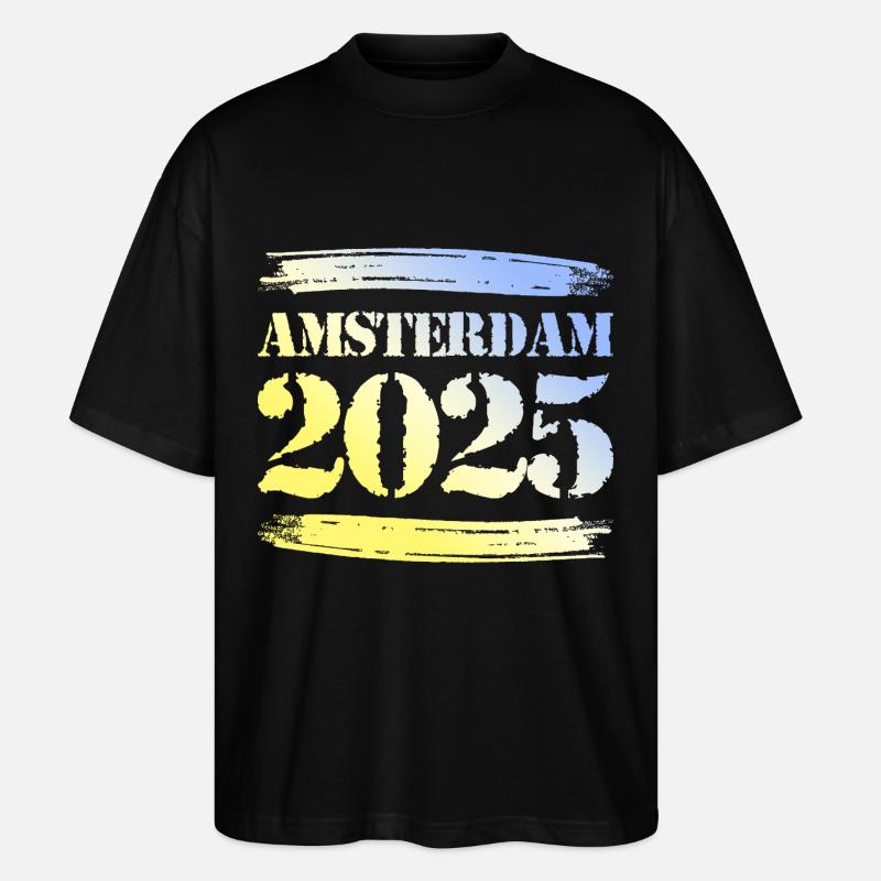Amsterdam 2025 - Stanley/Stella Oversized Unisex Bio T-Shirt Blaster 2.0 - Schwarz