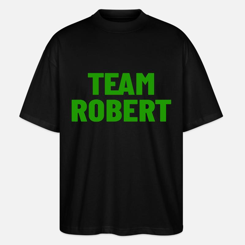 Team Robert - Stanley/Stella Oversized Unisex Bio T-Shirt Blaster 2.0 - Schwarz