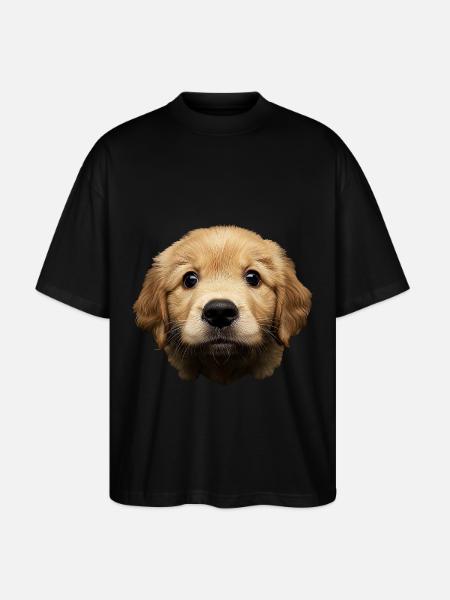 Golden Retriever - Stanley/Stella Oversized Unisex Bio T-Shirt Blaster 2.0 - Schwarz