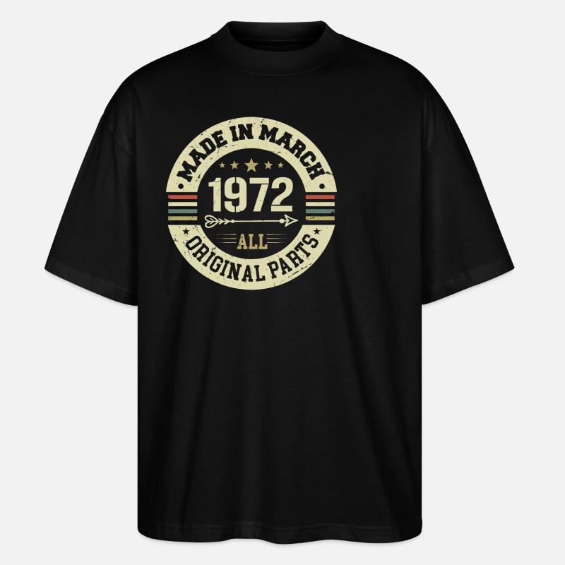 Legendary since March 1972 - Stanley/Stella Oversized Unisex Organic T-shirt Blaster 2.0 - black